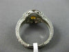 LARGE .92CT DIAMOND & AAA YELLOW SAPPHIRE 14KT WHITE GOLD BEZEL ENGAGEMENT RING