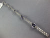 7.04CT DIAMOND & AAA AMETHYST 14KT WHITE GOLD 3D OVAL & ROUND TENNIS BRACELET