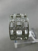 ESTATE WIDE .80CT DIAMOND 14KT WHITE GOLD 3D CLASSIC MULTI ROW WOVEN RING #26335