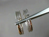ESTATE WIDE .50CT DIAMOND HOOPS 14KT WHITE GOLD EARRINGS F/G VVS BEAUTIFUL #1439