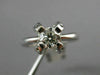 ESTATE .57CT DIAMOND 18K WHITE GOLD 3D SOLITAIRE X LOVE ENGAGEMENT RING #6424