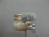 ESTATE LARGE 1.01CT DIAMOND 18K WHITE & ROSE GOLD MULTI ROW RECTANGULAR FUN RING
