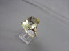 ANTIQUE LARGE 25CT OVAL GREEN AMETHYST 14KT YELLOW GOLD COCKTAIL RING #21928