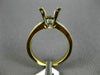 ESTATE .90CT DIAMOND 14KT 2 TONE GOLD PRINCESS SEMI MOUNT ENGAGEMENT RING #21106