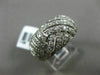 ESTATE WIDE .50CT DIAMOND 18K WHITE GOLD 3D CRISS CROSS WEDDING ANNIVERSARY RING