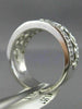 WIDE 1.20CT ROUND & PRINCESS DIAMOND 14KT WHITE GOLD 3D FILIGREE LOVE RING #1357
