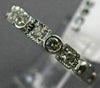 ESTATE .26CT DIAMOND 14K WHITE GOLD ROUND & SQUARE FILIGREE ETERNITY RING #14417