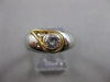 ANTIQUE ART DECO EURO MINE DIAMOND 14KT WHITE GOLD COCKTAIL FILIGREE RING #21489