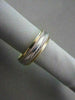 ESTATE WIDE 6mm HAND CRAFTED 18KT TWO TONE GOLD WEDDING ANNIVERSARY BAND SHARP!!