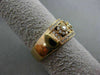 ESTATE WIDE .75CT DIAMOND 18KT ROSE GOLD 3D 3 FLOWER MILGRAIN ANNIVERSARY RING