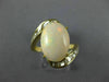 ESTATE LARGE 6.20CT CZ & AAA OPAL 14KT YELLOW GOLD 3D OVAL CRISS CROSS RING