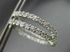 ESTATE LARGE 3.50CT DIAMOND 14K WHITE GOLD 3D CLASSIC DOUBLE SIDED HOOP EARRINGS