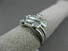 ESTATE WIDE .60CT DIAMOND 14KT WHITE GOLD 3D MULTI ROW 7 STONE LUCKY LOVE RING