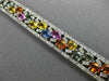 ESTATE WIDE 22.37CT DIAMOND & AAA MULTI COLOR SAPPHIRE 14KT WHITE GOLD BRACELET