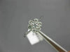 ESTATE .50CT ROUND DIAMOND 14KT WHITE GOLD CLASSIC SEVEN STONE FLOWER LOVE RING