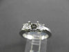 ESTATE .44CT DIAMOND 14KT WHITE GOLD 3 STONE SEMI MOUNT ENGAGEMENT RING #22464