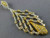 ESTATE EXTRA LARGE 1.72CT WHITE & FANCY YELLOW DIAMOND 18KT 2 TONE GOLD PENDANT