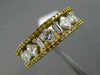 ESTATE 1.72CT WHITE & FANCY YELLOW DIAMOND 18KT GOLD SEMI ETERNITY WEDDING RING