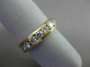 ESTATE 1.95CT DIAMOND 14KT YELLOW GOLD 3D ROUND CHANNEL ANNIVERSARY RING #14573