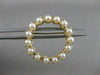 ESTATE 4MM NATURAL SEA PEARL CIRCLE WREATH 14KT YELLOW GOLD PIN PENDANT #20857
