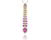 ESTATE 1.31CT DIAMOND & MULTI COLOR SAPPHIRE 14KT YELLOW GOLD SNAKE FUN PENDANT