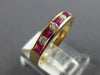 ESTATE .66CT DIAMOND & AAA RUBY 14K YELLOW GOLD CHANNEL WEDDING ANNIVERSARY RING