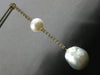 EXTRA LARGE 1.7CT DIAMOND & AAA SOUTH SEA PEARL 18K YELLOW GOLD HANGING EARRINGS