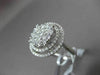 ESTATE LARGE 1.05CT DIAMOND 18KT WHITE GOLD HALO CLUSTER PROMISE ENGAGEMENT RING