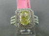 ESTATE LARGE GIA 2.03CT DIAMOND 18KT TWO TONE GOLD OCTAGON HALO ENGAGEMENT RING