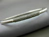 ESTATE .82CT DIAMOND 14KT WHITE GOLD 3D PAVE ROPE DESIGN BANGLE BRACELET