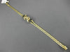ANTIQUE WIDE 1.10CT DIAMOND & SAPPHIRE 14KT YELLOW GOLD FLORAL BRACELET #16127