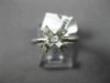 ANTIQUE DIAMOND 14K WHITE GOLD 3D ROUND FLOWER SEMI MOUNT ENGAGEMENT RING #14766