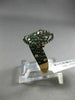 ESTATE 1.28CT WHITE & BLACK DIAMOND & AAA MULTI SAPPHIRE 18K GOLD LOVE KNOT RING