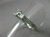 ESTATE .50CT DIAMOND 14KT WHITE GOLD 3 STONE SEMI MOUNT ENGAGEMENT RING #22429