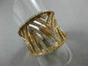 ESTATE LARGE 1.01CT DIAMOND 18KT ROSE GOLD MULTI ROW OPEN FILIGREE COCKTAIL RING
