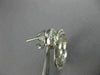 LARGE 3.23CT DIAMOND 18KT WHITE GOLD 3D MULTI CIRCULAR CLIP ON HANGING EARRINGS