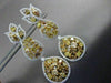 ESTATE LARGE 13.26CT FANCY YELLOW & WHITE DIAMOND 18KT TWO TONE HANGING EARRINGS