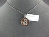 ESTATE .22CT DIAMOND 14KT WHITE GOLD 3D CIRCULAR HAPPY CAT FUN FLOATING PENDANT