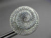 ESTATE MASSIVE 5.98CT DIAMOND 14KT WHITE GOLD 3D SWIRL CLIP ON EARRINGS F/G VVS