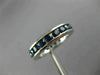 ESTATE 1.20CT AAA ROUND SAPPHIRE 14KT WHITE GOLD 3D CHANNEL ETERNITY RING #22442