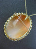ESTATE LARGE 14KT YELLOW GOLD CLASSIC OLD MINE LADY CAMEO PENDANT BROOCH #20164