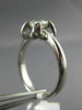 ESTATE .57CT DIAMOND 18K WHITE GOLD 3D SOLITAIRE X LOVE ENGAGEMENT RING #6424