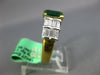 ESTATE 1.50CT DIAMOND & AAA EMERALD 18KT 2 TONE GOLD EMERALD CUT ENGAGEMENT RING