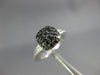 ESTATE .77CT WHITE & BLACK DIAMOND 14KT WHITE GOLD 3D CLUSTER SQUARE FUN RING