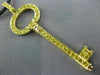 ESTATE LARGE 1.01CT FANCY YELLOW DIAMOND 18KT YELLOW GOLD KEY TO HEART PENDANT