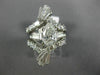 ANTIQUE LARGE 3.34CT DIAMOND PLATINUM INSERT WEDDING ENGAGEMENT RING SET #847