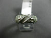 ESTATE .34CT ROUND DIAMOND 18KT WHITE GOLD 3D DOUBLE STAR ROPE LOVE FUN RING
