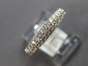 .98CT DIAMOND 14KT WHITE GOLD 3D CLASSIC 2 ROW ETERNITY WEDDING ANNIVERSARY RING