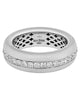 .94CT DIAMOND 18KT WHITE GOLD 3D MATTE & SHINY ETERNITY WEDDING ANNIVERSARY RING