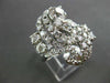 ANTIQUE LARGE 2.85CT OLD MINE ROUND DIAMOND 14KT WHITE GOLD FILIGREE RING #21231